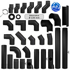 Rauchrohr Ofenrohr Ø 130 mm Verlängerung Bogen Erweiterung Reduktion Rohr Set