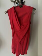 Neu: Vivienne Westwood Gr. 42 (36) S rote Wild Seide Wasserfall Ausschnitt