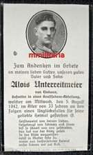 Sterbebild WWII Gefreiter