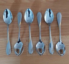 WMF Impression 1 Kaffeelöffel Cromargan mit Gold Dekor