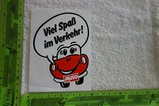 Alter Aufkleber Automobil Zeitschrift Zeitung AUTO Viel Spaß im Verkehr!