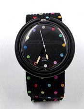 POP Swatch 1989 Rush Hour PWBB109 | Polka Dot Armbanduhr Analog selten Vintage ✅