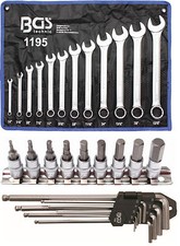 Zoll-Werkzeug Satz Set Steckschlüssel Bits Maul-Ring-Schlüssel 6-kant für Harley