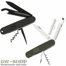 BUNDESWEHR TASCHENMESSER ALTE ART + TASCHE OLIV & SCHWARZ BW MESSER JAGD ANGELN