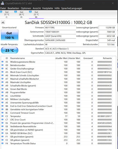 Sandisk 1tb ssd 100 smart - ssd, 100%