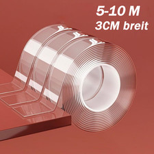 Doppelseitiges Klebeband Transparent Nano Band Tape beidseitig extra stark Klebe
