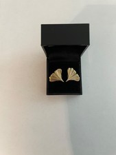 Ohrschmuck Ohrstecker goldfarben Gingko-Blatt