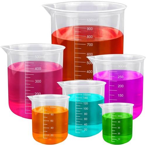 Messbecher set kunststoff - messbecher, 6