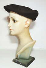 Alter Damen Hut Größe 52 Schiebermütze true vintage !