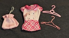 Barbie Kleidung Kleid 70er style Tasche Set Retro Mode Outfit