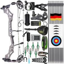 Compoundbogen Jagdbogen Set 30-70lbs Carbonpfeile Bogenschießen Sportbogen Jagd