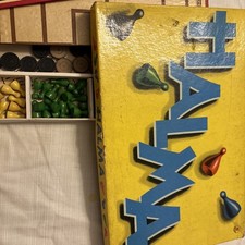 Halma Spiel Alt Antik Mühle Gesellschaftsspiele Vintage Sammlerstück