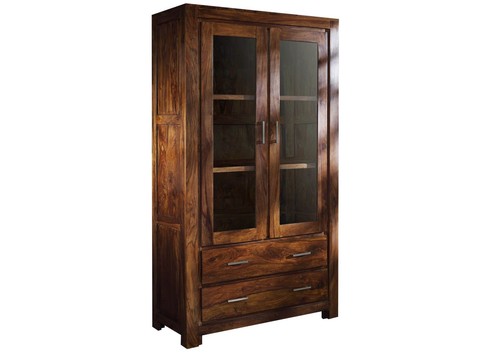 Holz natur vitrine modern - holz,