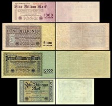 1 - 10 Billionen Mark - Reichsbanknoten 01.11.1923 - 10. Ausgabe - Reproduktion