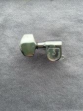 Vintage Schaller chrome guitar bass tuner R right side - 10 mm shaft - 1970 1980