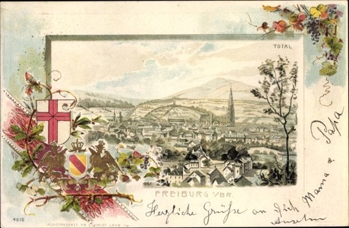 Präge wappen litho freiburg - litho,