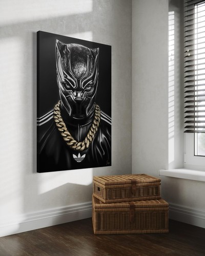 Black panther leinwand bild - leinwand,