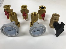 Pumpenkugelhahn mit / ohne Thermometer  1" IG x 1 1/2" ÜWM mit / ohne Bremse