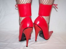 Pumps lack latex leder samisch