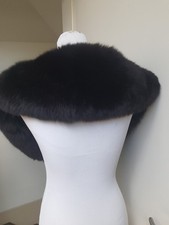 Pelzkragen silberfuchs schwarz - silberfuchs,