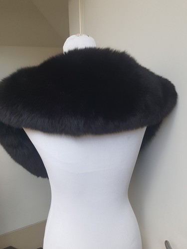 Pelzkragen silberfuchs schwarz - pelzkragen,
