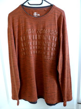 14) TOM TOMPSON   HERREN- SWEAT- SHIRT 3XL BIO- COTTON BRAUN MIT AUFDRUCK