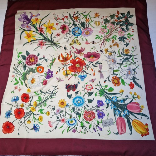 Gucci tuch flora - 100%, seide