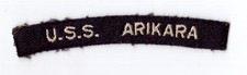 Original Abzeichen U.S.S. Arikara Schiff WW2 2. Weltkrieg f Uniform US Navy 