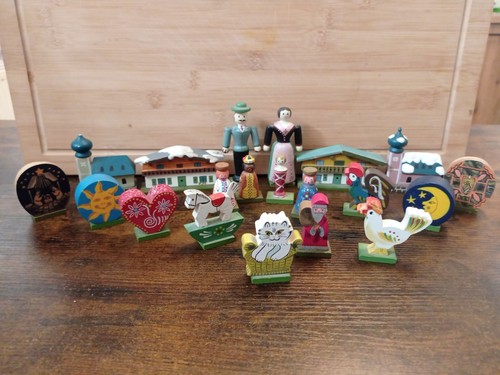 Magnet dorf holz figuren - dorf,