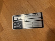 Mercedes Benz AG Typenschild