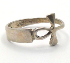 Designer Ring 925 Sterling Silber Ägyptisches Ankh Kreuz rare Amun Ra Egypt