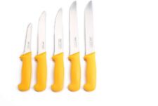 Shov 5 teilig Edelstahl Metzgermesser Küchenmesser Schlachtermesser Messer