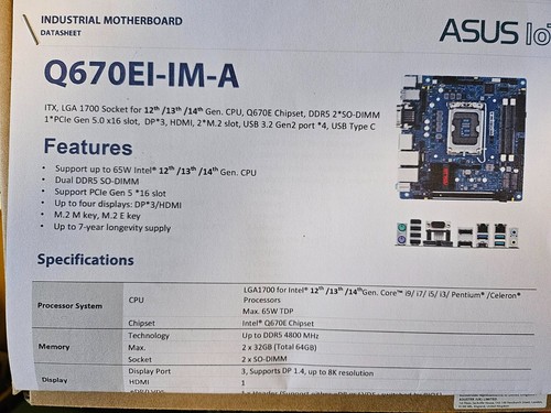 Asus q670ei a - asus, q670ei‑im‑a