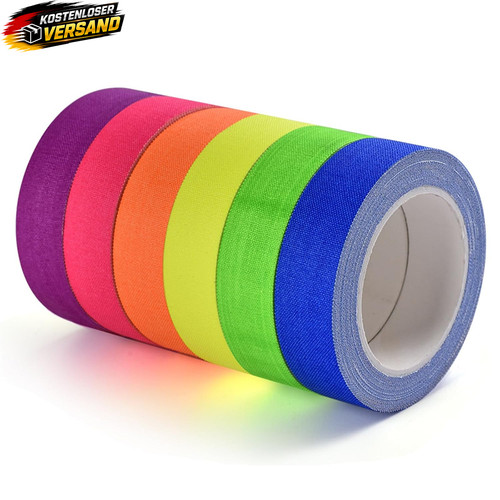 Rollen neon klebeband 15mm - 6,