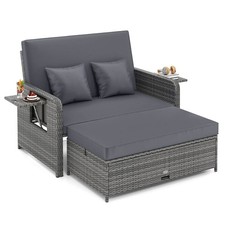 Wicker Loveseat Sofa Set Patio