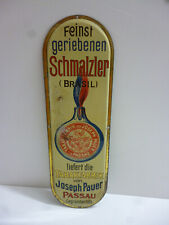 Schmalzler Tabakfabrik Joeseph Pauer Passau  Orig. altes Blechschild um 1910  