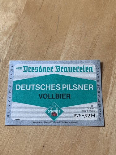 Bier etikett veb brauerei - ,