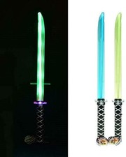 Ninja Laserschwert inkl. Batterie Karneval Fasching Kinder Leuchtschwert Samurai