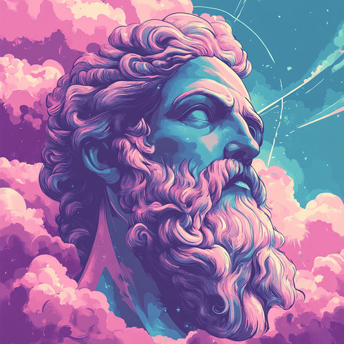 Wandtattoo aufkleber gott zeus - gott,