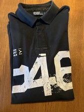 Polo by Ralph Lauren Polohemd schwarz 3 XL big, verdeckte Knopfleiste Druck vorn