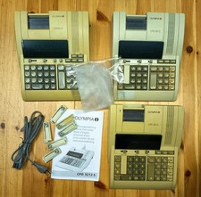 3x OLYMPIA Tischrechner CPD 3112 Rechner mit Drucker Schreibtisch Büro