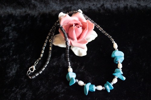 Edelsteinkette collier hematit - collier,