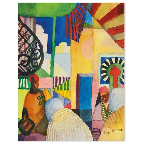 August macke basar - macke,, poster