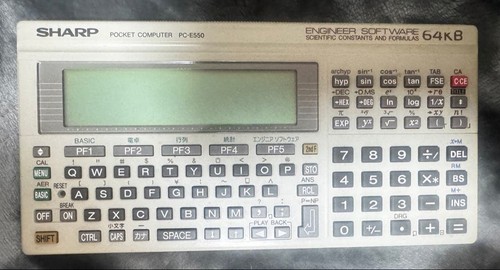 Sharp e550 pocket computer - sharp,