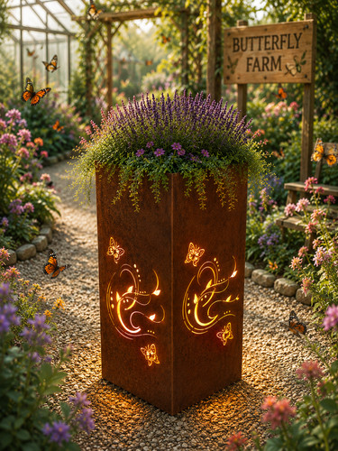 Gartensäule edelrost säule - edelrost,