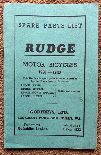Rudge rapid special sports - rapid,