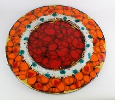 rare XL Grünstadt Keramik Design Wandteller Fat Lava 60er 70er Wall Plate WGP ++