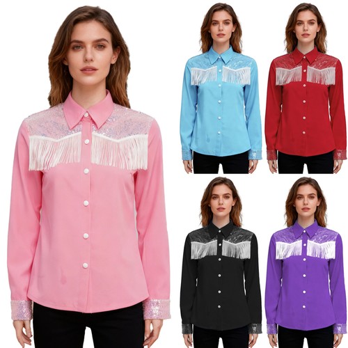 Damen spitze western bluse - damen,