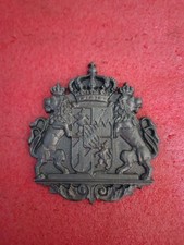 11 x 12 cm Kunstguss Metall-Relief Wappen- Freistaat Bayern-Löwe 