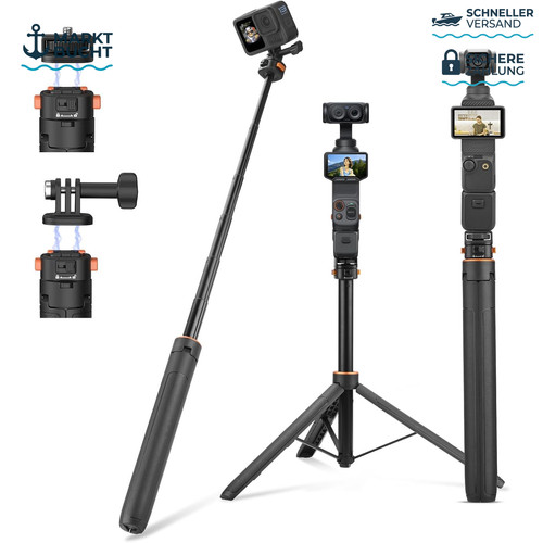 Selfiestick stativ 163cm - selfiestick,